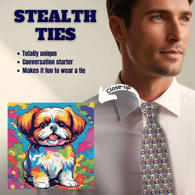Shitsu Hund älskare Stealth Tie Slips (Skapare uppladdad)