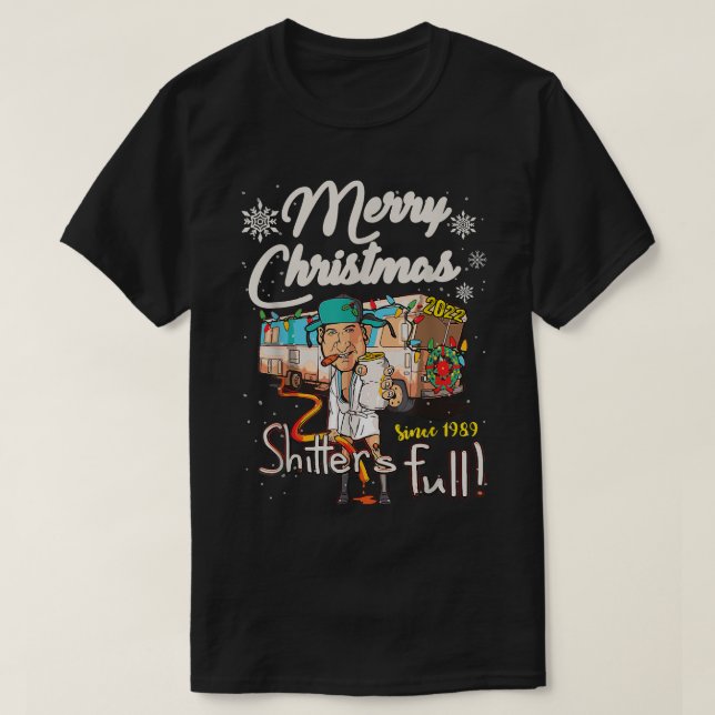 Shitters Fullt Funny Camper RV Camping  T Shirt (Design framsida)