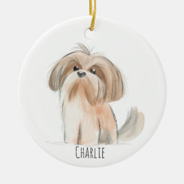 Shitzu Hund Ornament