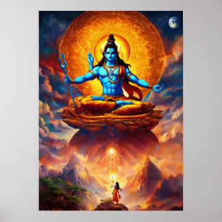 Shiv God Print, Poster Pappert värde