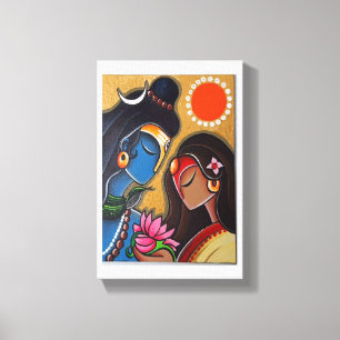 Shiv och Parvati canvas