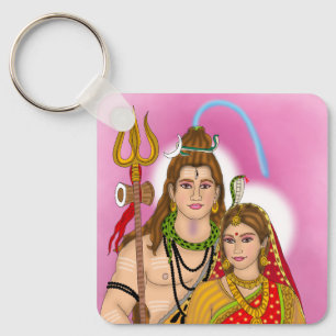 Shiv Parvati Keychain Nyckelring