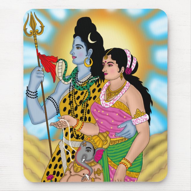 Shiv Parvati Musmadratt Musmatta (Framsidan)