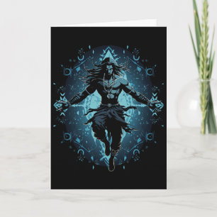 Shiva andlig hinduisk gud Tandava dans yoga medita Kort