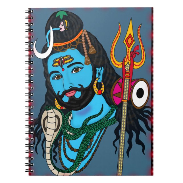 Shiva Ansikts Pappersvaror Anteckningsbok (Framsidan)