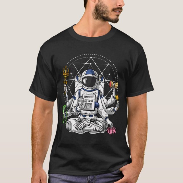 Shiva Astronaut T Shirt (Framsida)