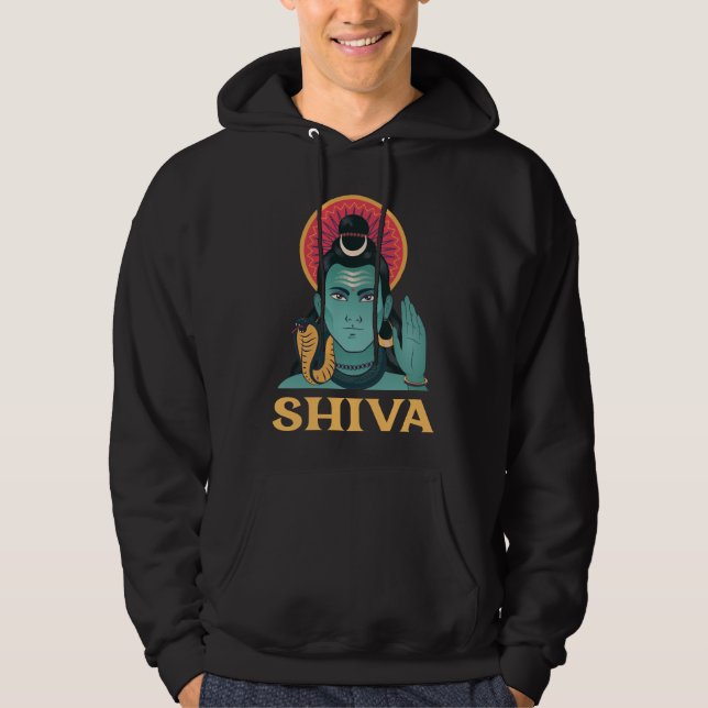 Shiva den Förstörare Hinduisguden för hemlig divin Hoodie (Framsida)