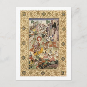 Shiva dödade Demon Andhaka, c.1585-90 Vykort