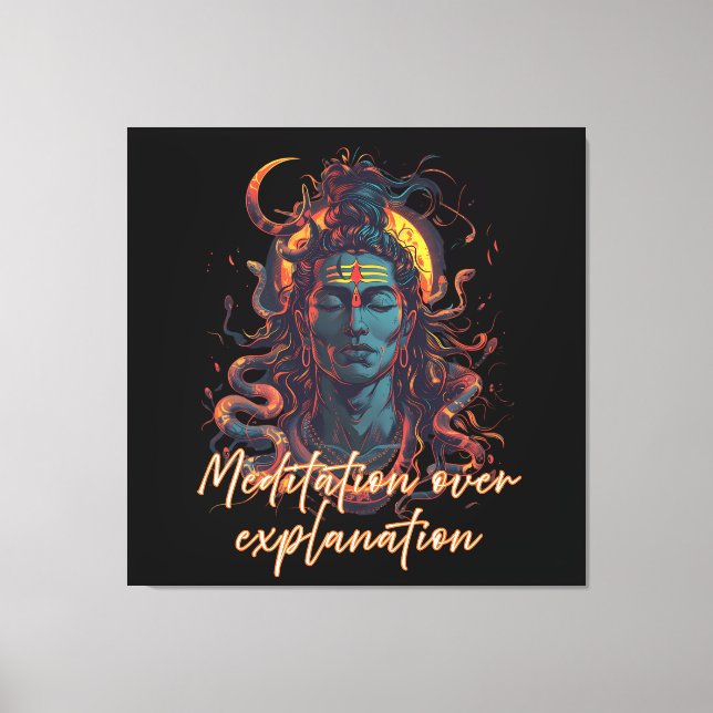 Shiva Energi, Gudomlig Kraft, Manifestation Design Canvastryck (Framsida)