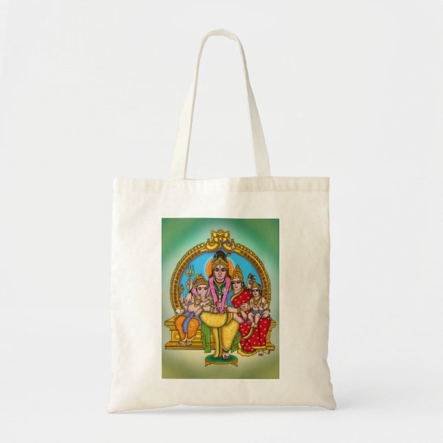 Shiva Familj Tote Bag Tygkasse (Framsidan)