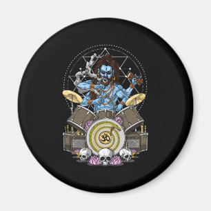 Shiva Heavy Metall Drummer Magnet