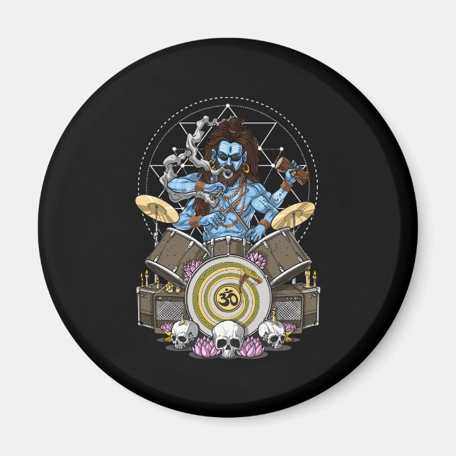 Shiva Heavy Metall Drummer Magnet (Framsidan)