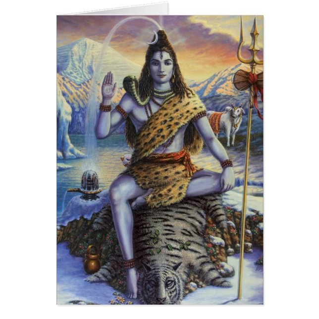 Shiva Mahadeva Hälsningskort (Framsidan)