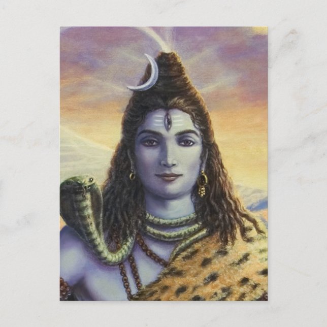 Shiva Mahadeva Vykort (Framsida)