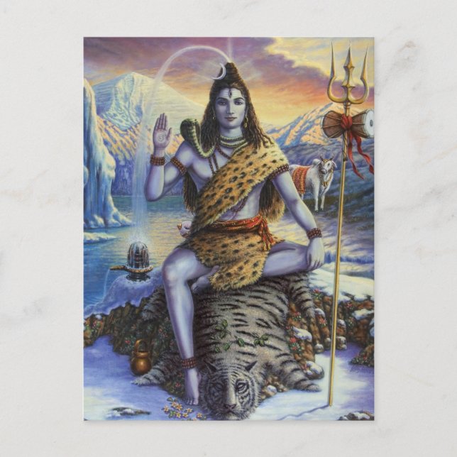 Shiva Mahadeva Vykort (Framsida)