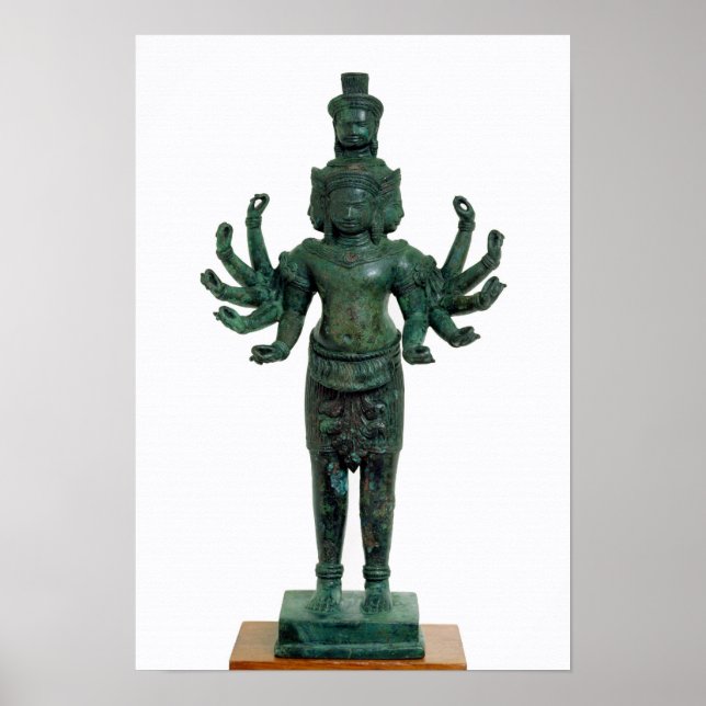 Shiva med många armar och huvuden, Angkor Poster (Framsidan)