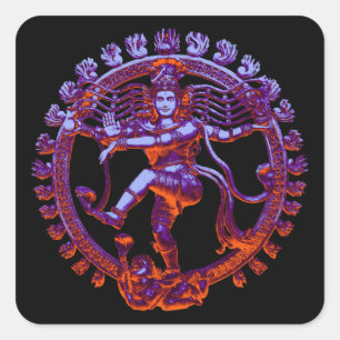 Shiva Nataraja dans Fyrkantigt Klistermärke