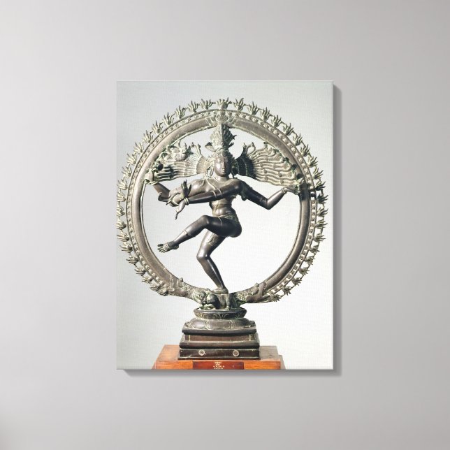 Shiva Nataraja, Tamil Nadu, Late Chola (bronze) Canvastryck (Framsida)