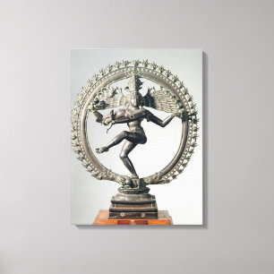 Shiva Nataraja, Tamil Nadu, sena Chola (brons), Canvastryck