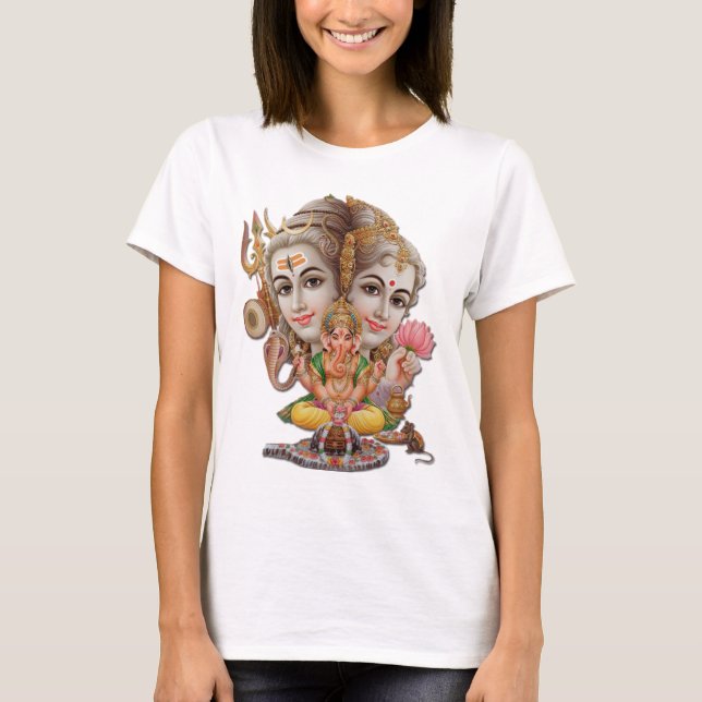 Shiva och familj t shirt (Framsida)