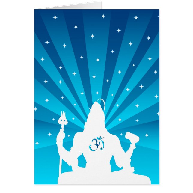Shiva och Om - den indiska guden Hälsningskort (Framsidan)