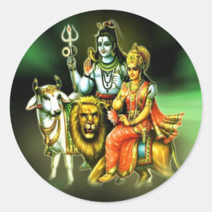 SHIVA OCH PARVATHI RUNT KLISTERMÄRKE