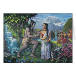 Shiva och Parvati - deAuspicious kopplar ihop Hälsningskort