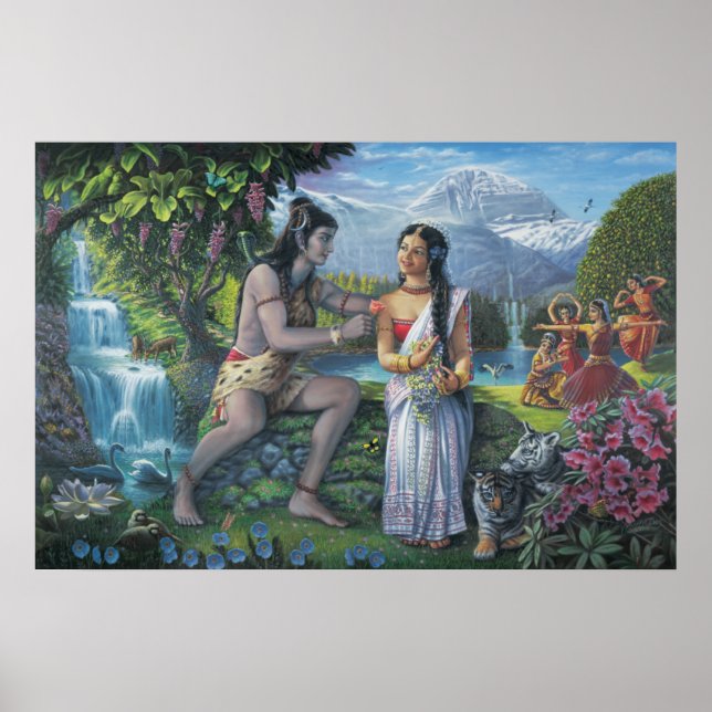 Shiva och Parvati - The All-Auspicious lite Poster (Framsidan)