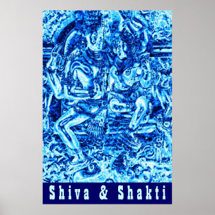 Shiva och Shakti Embrace Poster
