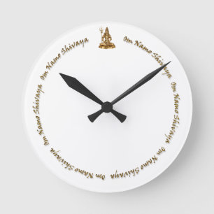 Shiva om nama shivaya golden Wall Clock Rund Klocka