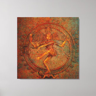 Shiva On Distress Background Overlay Canvastryck
