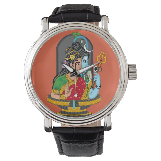 Shiva Parvati Divine Clock  Armbandsur (Framsida)