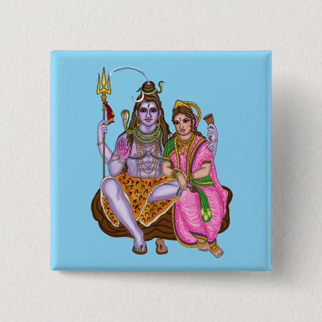 Shiva Parvati-knapp Knapp (Framsida)
