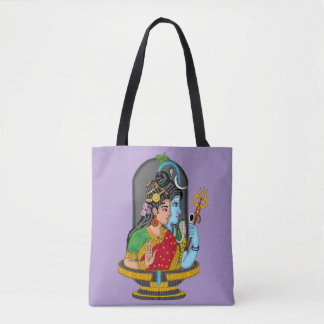 Shiva Parvati Tote Bag – Divine Couple of Harmony  Tygkasse