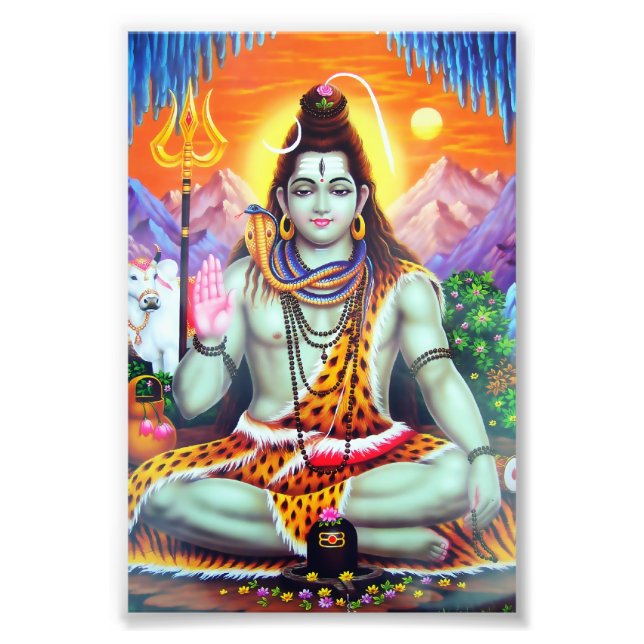 Shiva Print (4 tum x 6 tum) - Version 4 Fototryck (Framsidan)