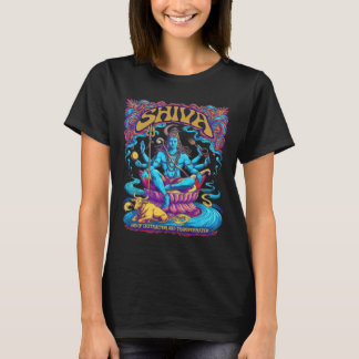 Shiva Print Hindu Gud Herr Mens Kläder Andlig T-Sh T Shirt