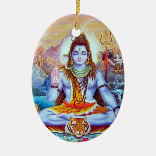 Shiva prydnad julgransprydnad keramik (Framsidan)