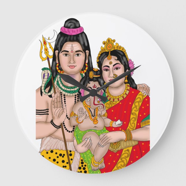 Shiva’s Family Clock Stor Klocka (Framsida)