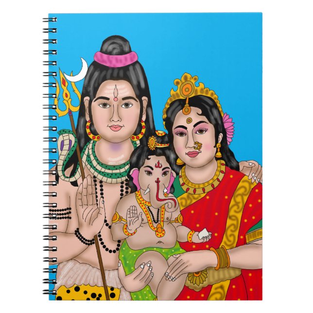 Shiva’s Family Stationary Anteckningsbok (Framsidan)