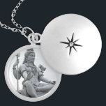 Shiva Silverpläterat Halsband<br><div class="desc">Hinduisk Shiva stenstaty för worshippers.</div>