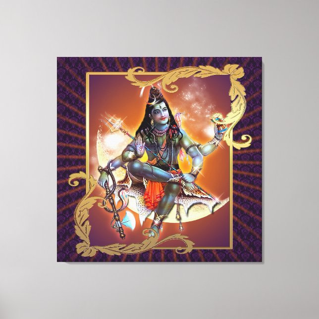 Shiva - Solglöd - Wrapped Canvas (Framsida)