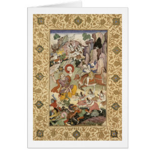 Shiva som dödar demonen Andhaka, c.1585-90 Hälsningskort
