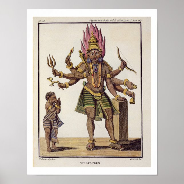 Shiva som Virapatren, Herre med det dåligt bildade Poster (Framsidan)