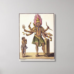 Shiva som Virapatren, Lord med denbildade ondskan Canvastryck