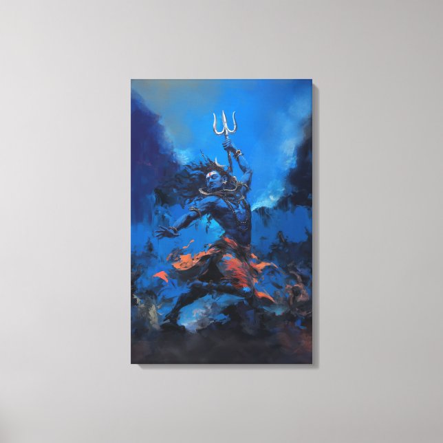 Shiva Tandav Canvas Wall Art (Framsida)