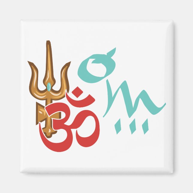 Shiva Trishula OM Magnet (Framsidan)