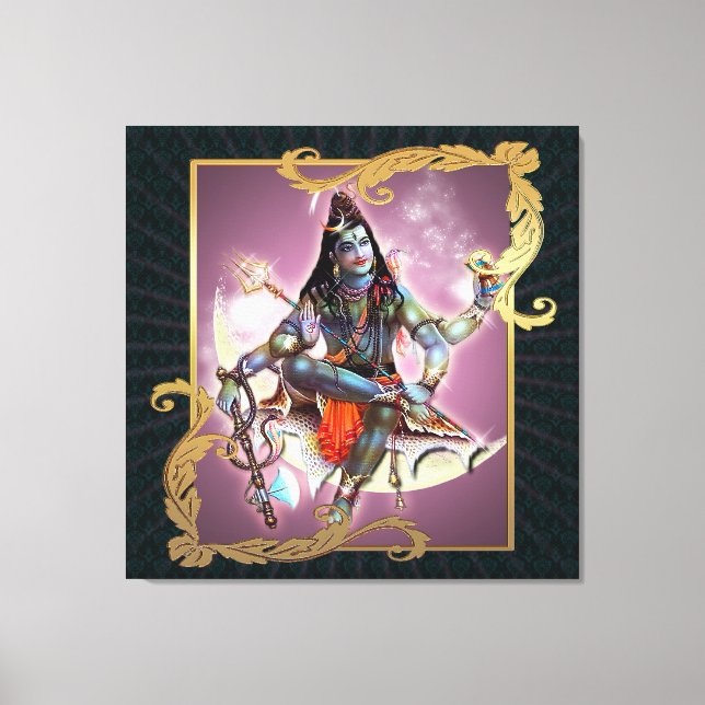 Shiva - Vintage Moss - Wrapped Canvas (Framsida)
