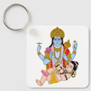 Shiva & Vishnu Nyckelring – Andlig Kombinyckelring