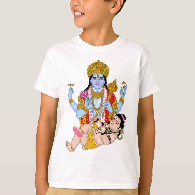 Shiva & Vishnu T-Shirts – Andlig klänning för häng (Framsida)