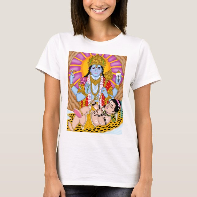 Shiva & Vishnu T-Shirts – Andlig klänning för häng (Framsida)